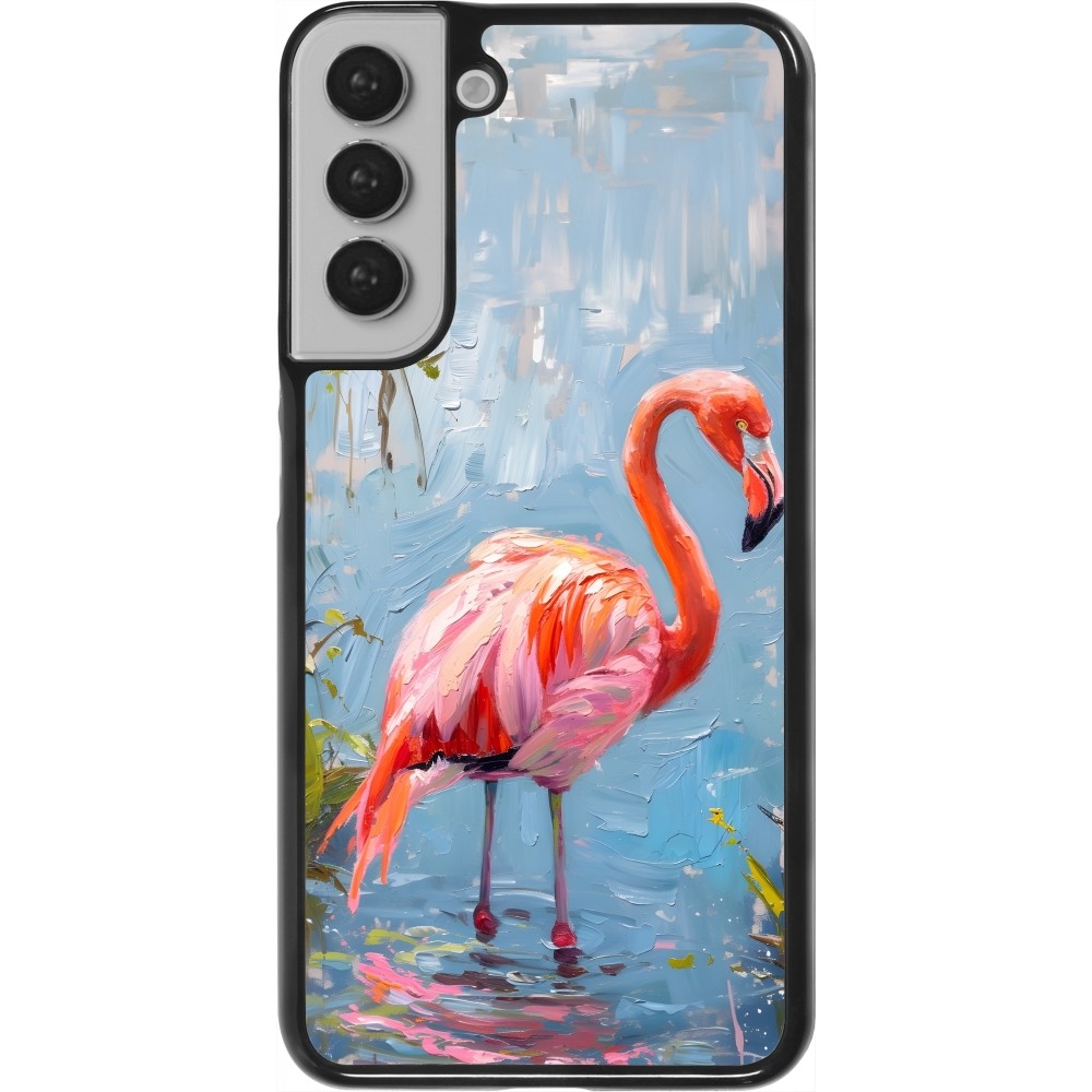 Coque Samsung Galaxy S22+ - Paint Flamingo
