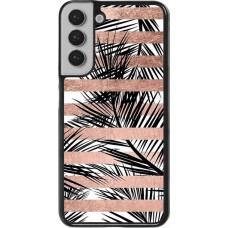 Hülle Samsung Galaxy S22+ - Palm trees gold stripes