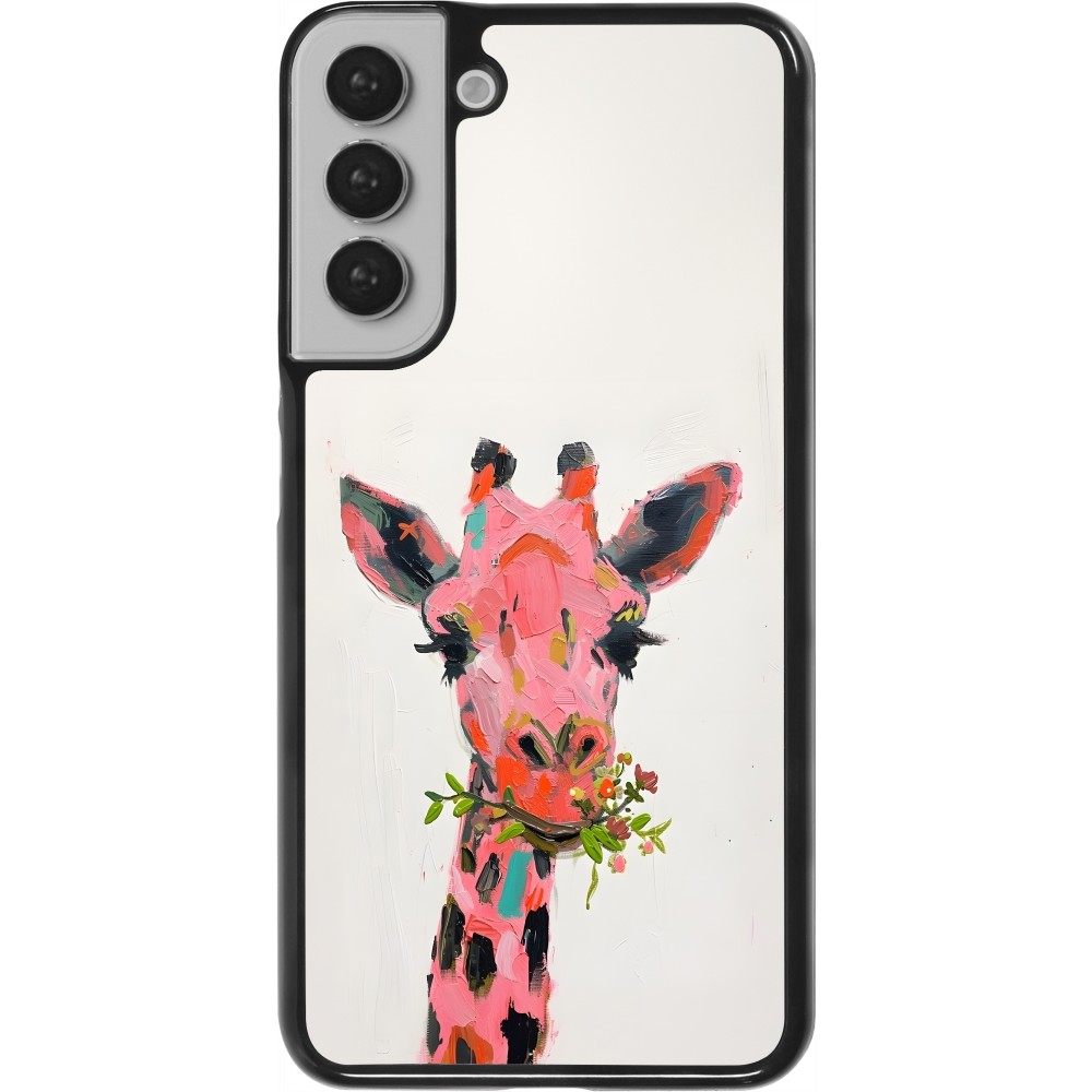 Samsung Galaxy S22+ Case Hülle - Pink Girafe Paint