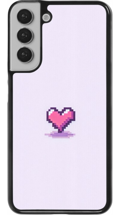 Coque Samsung Galaxy S22+ - Pixel Coeur Violet Clair