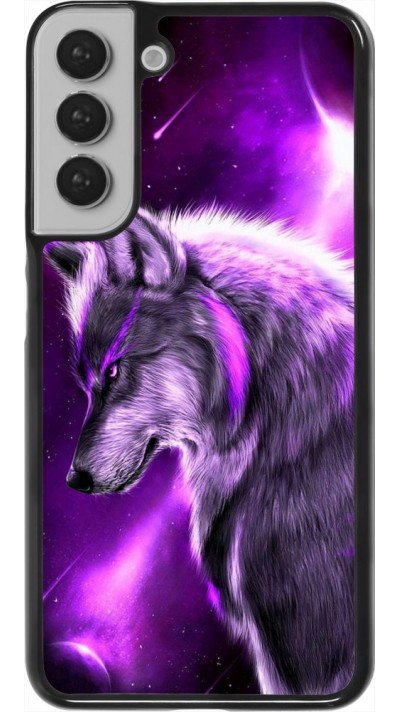 Coque Samsung Galaxy S22+ - Purple Sky Wolf