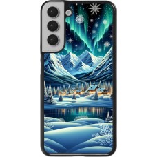 Coque Samsung Galaxy S22+ - Snowy Mountain Village Lake night