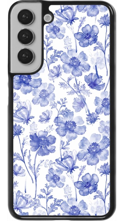 Coque Samsung Galaxy S22+ - Spring 23 watercolor blue flowers