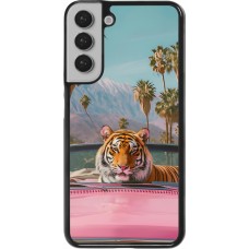 Coque Samsung Galaxy S22+ - Tigre voiture rose