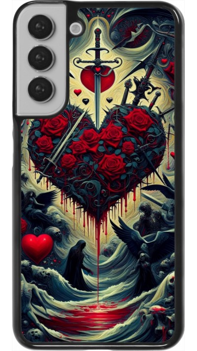 Samsung Galaxy S22+ Case Hülle - Dunkle Liebe Herz Blut