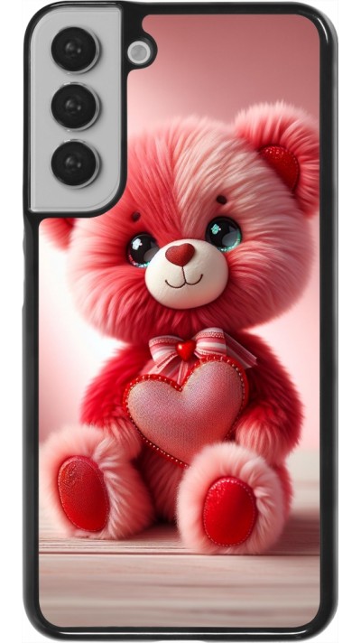 Samsung Galaxy S22+ Case Hülle - Valentin 2024 Rosaroter Teddybär