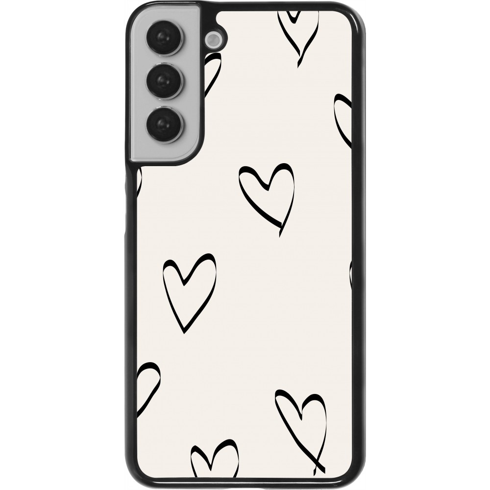 Samsung Galaxy S22+ Case Hülle - Valentine 2023 minimalist hearts
