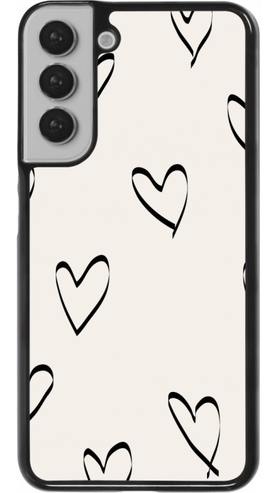 Coque Samsung Galaxy S22+ - Valentine 2023 minimalist hearts