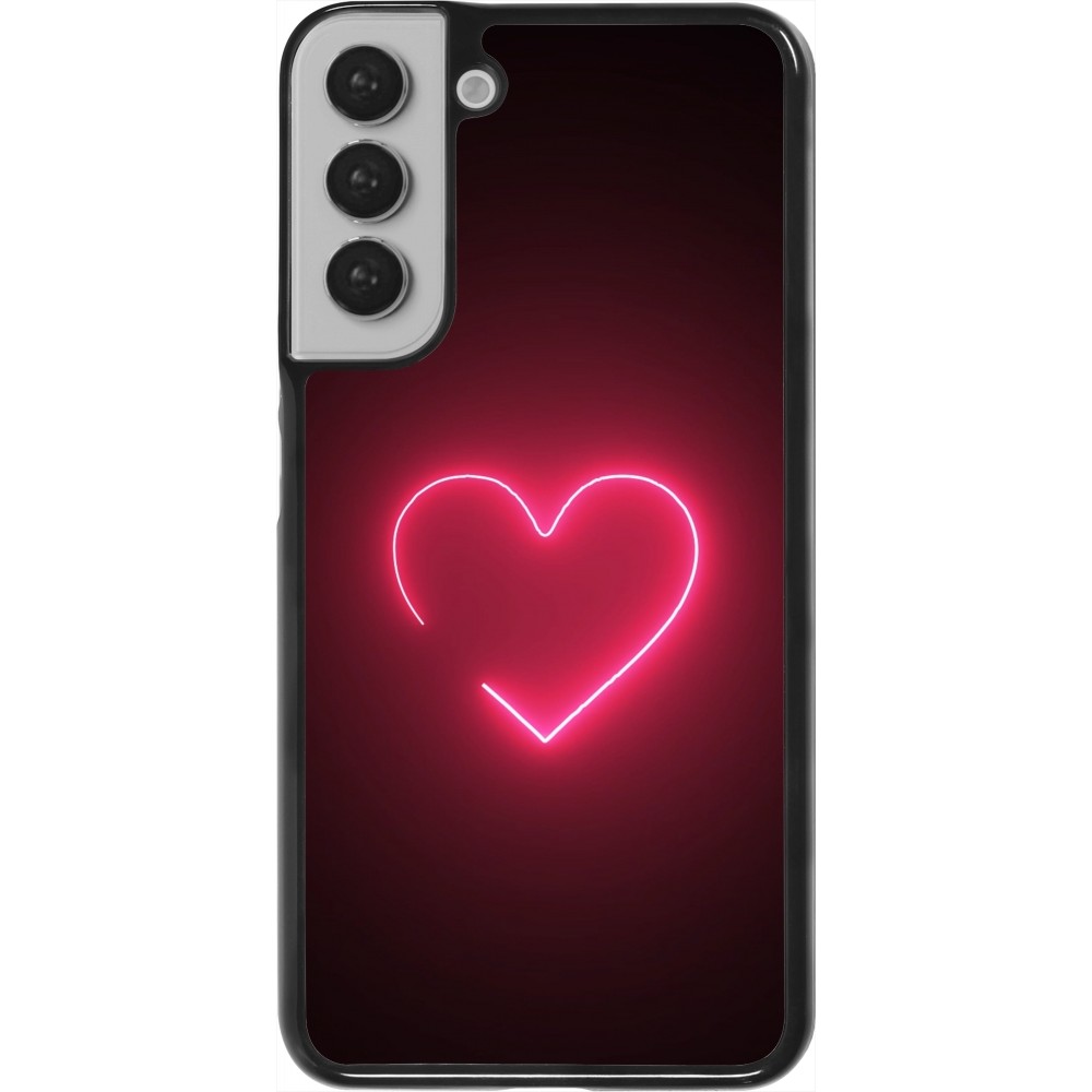 Samsung Galaxy S22+ Case Hülle - Valentine 2023 single neon heart