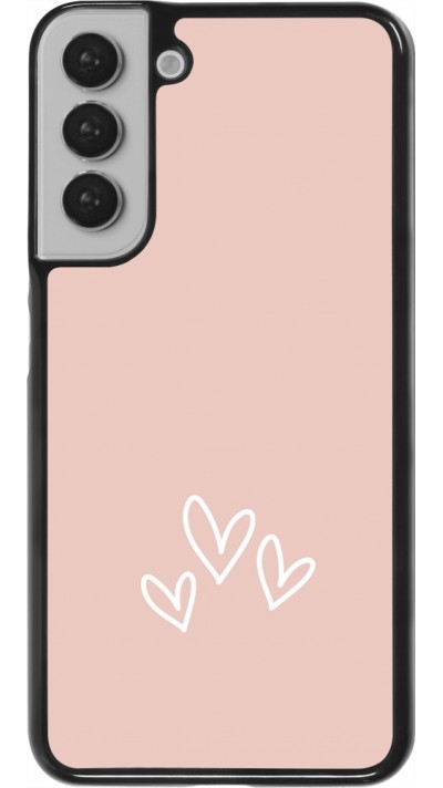 Coque Samsung Galaxy S22+ - Valentine 2023 three minimalist hearts