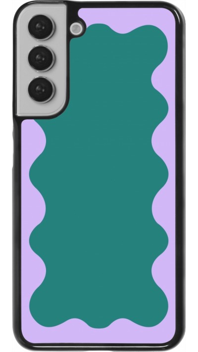 Coque Samsung Galaxy S22+ - Wavy Rectangle Green Purple