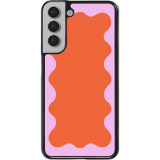 Coque Samsung Galaxy S22+ - Wavy Rectangle Orange Pink