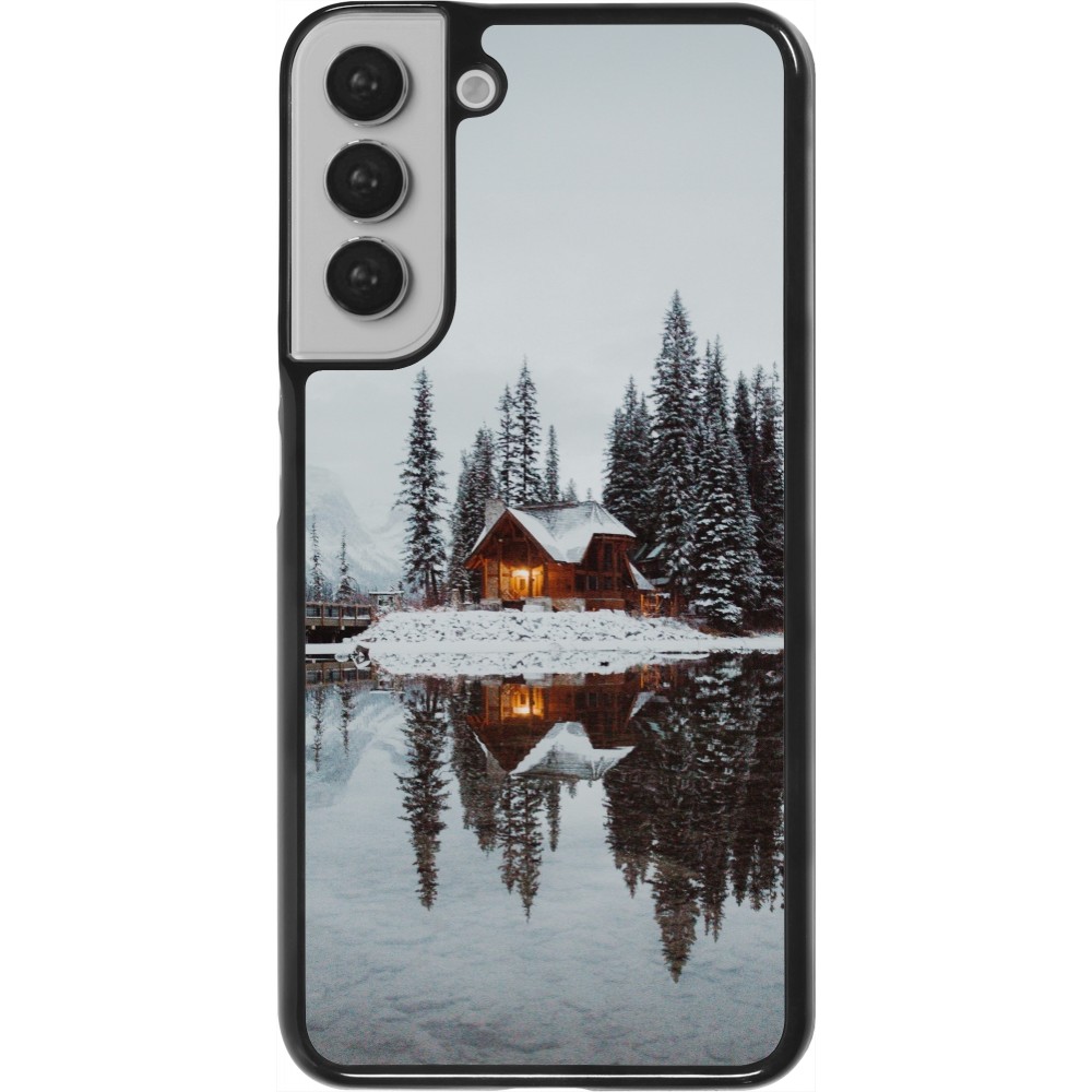 Coque Samsung Galaxy S22+ - Winter 25 Winter house forest afternoon