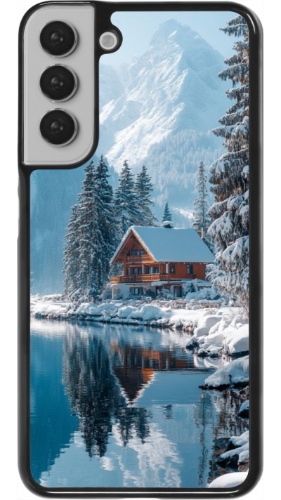 Coque Samsung Galaxy S22+ - Winter 25 Winter house forest day