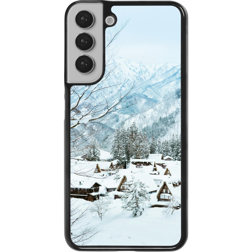 Coque Samsung Galaxy S22+ - Winter 25 Winter snowy landscape