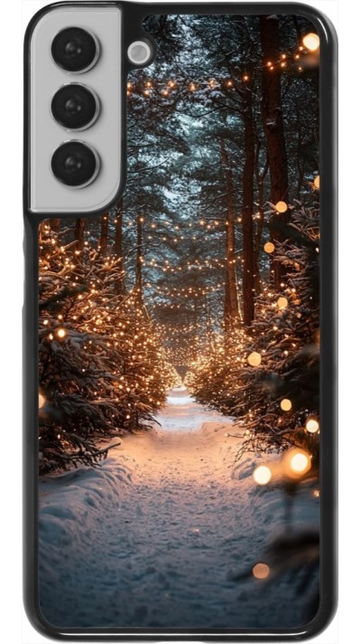 Coque Samsung Galaxy S22+ - Winter 25 Winter snowy road