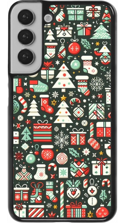 Samsung Galaxy S22+ Case Hülle - Weihnachten 2023 Flachmuster