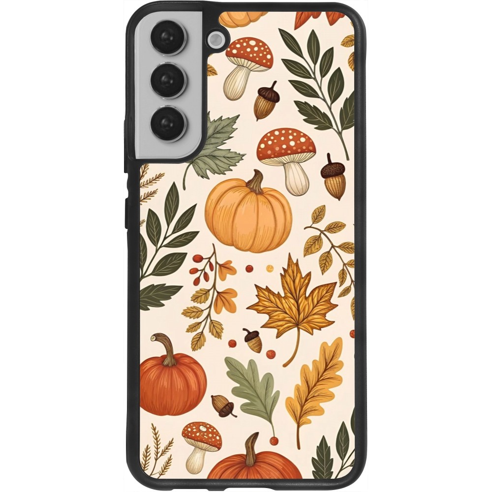 Coque Samsung Galaxy S22+ - Silicone rigide noir Autumn 25 Autumn pattern