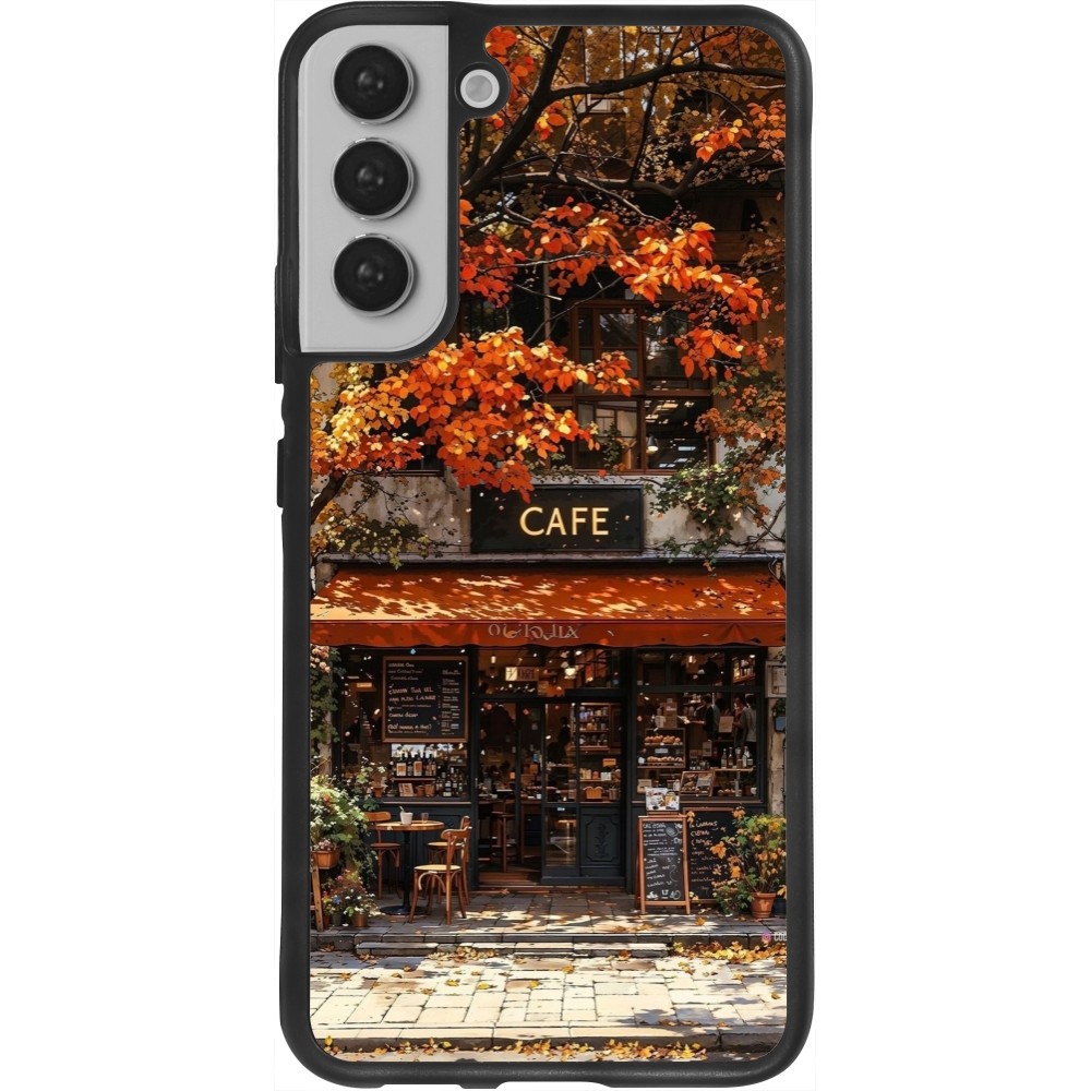 Coque Samsung Galaxy S22+ - Silicone rigide noir Autumn 25 Coffee shop
