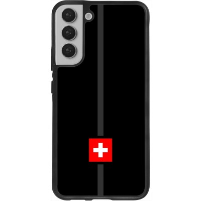 Coque Samsung Galaxy S22+ - Silicone rigide noir Canton CH noir
