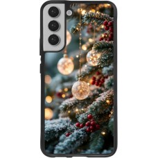 Coque Samsung Galaxy S22+ - Silicone rigide noir Christmas 25 Xmas Decorated Tree
