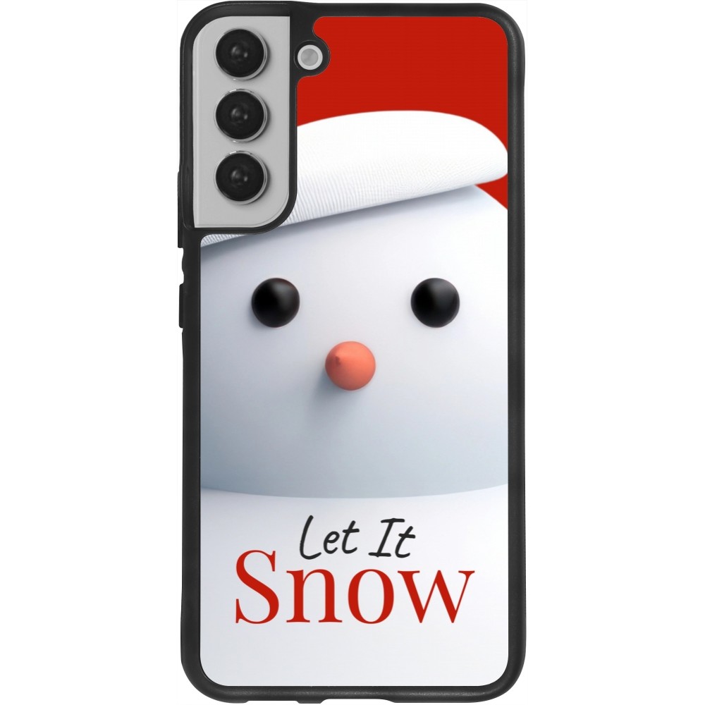 Samsung Galaxy S22+ Case Hülle - Silikon schwarz Christmas 25 Xmas Snowman