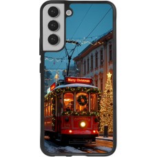 Coque Samsung Galaxy S22+ - Silicone rigide noir Christmas 25 Xmas Train