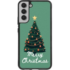 Coque Samsung Galaxy S22+ - Silicone rigide noir Christmas 25 Xmas Tree