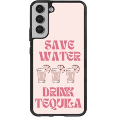 Coque Samsung Galaxy S22+ - Silicone rigide noir Cocktail Save Water Drink Tequila