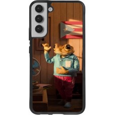 Coque Samsung Galaxy S22+ - Silicone rigide noir Dancing frog DTMF