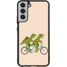 Coque Samsung Galaxy S22+ - Silicone rigide noir Dinosaurs on bikes 2026