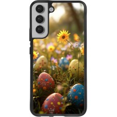 Coque Samsung Galaxy S22+ - Silicone rigide noir Easter 2026 Decorated eggs