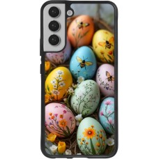 Coque Samsung Galaxy S22+ - Silicone rigide noir Easter 2026 Eggs with bees