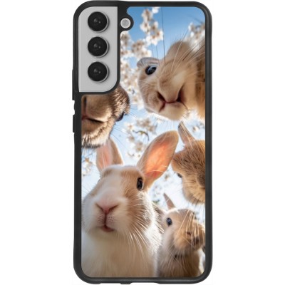 Coque Samsung Galaxy S22+ - Silicone rigide noir Easter 2026 Rabbits