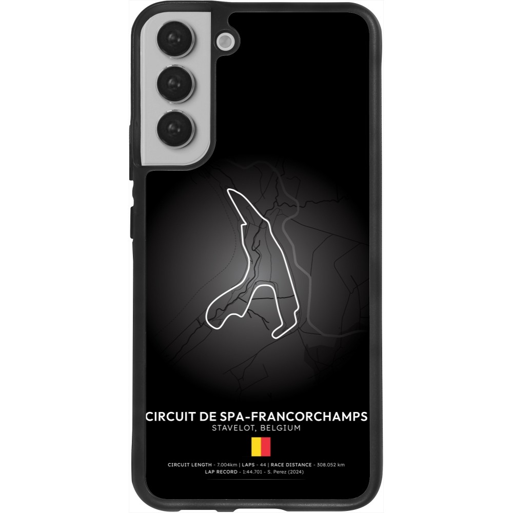Coque Samsung Galaxy S22+ - Silicone rigide noir F1 Track 2025 Belgium