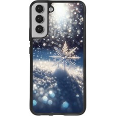 Samsung Galaxy S22+ Case Hülle - Silikon schwarz Schneeflocke Solar Glanz