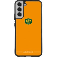 Coque Samsung Galaxy S22+ - Silicone rigide noir Maillot de football Australie 2026 personnalisable