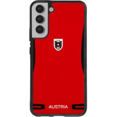 Coque Samsung Galaxy S22+ - Silicone rigide noir Maillot de football Autriche 2026 personnalisable