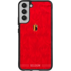 Coque Samsung Galaxy S22+ - Silicone rigide noir Maillot de football Belgique 2026 personnalisable