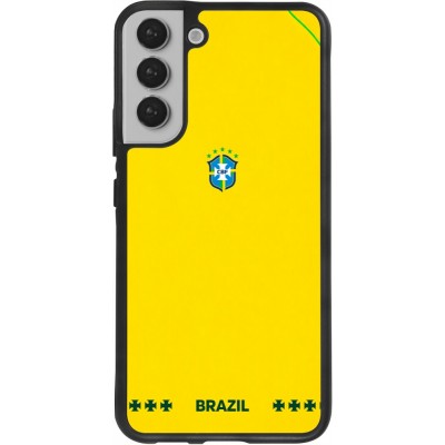 Samsung Galaxy S22+ Case Hülle - Silikon schwarz Brasilien 2026 personalisierbares Fussballtrikot