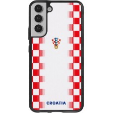Coque Samsung Galaxy S22+ - Silicone rigide noir Maillot de football Croatie 2026 personnalisable