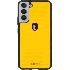 Coque Samsung Galaxy S22+ - Silicone rigide noir Maillot de football Équateur 2026 personnalisable