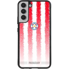 Coque Samsung Galaxy S22+ - Silicone rigide noir Maillot de football Paraguay 2026 personnalisable