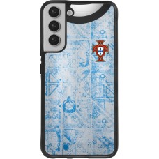 Coque Samsung Galaxy S22+ - Silicone rigide noir Maillot de football Portugal Extérieur personnalisable