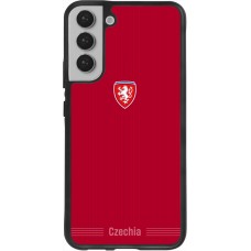 Coque Samsung Galaxy S22+ - Silicone rigide noir Maillot de football Répuplique Tchèque 2026 personnalisable
