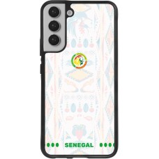 Coque Samsung Galaxy S22+ - Silicone rigide noir Maillot de football Sénégal 2026 personnalisable