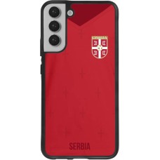 Samsung Galaxy S22+ Case Hülle - Silikon schwarz Serbien 2022 personalisierbares Fussballtrikot
