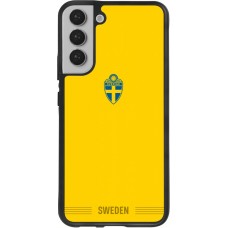 Coque Samsung Galaxy S22+ - Silicone rigide noir Maillot de football Suède 2026 personnalisable