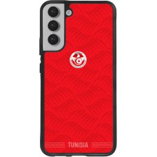 Coque Samsung Galaxy S22+ - Silicone rigide noir Maillot de football Tunisie 2026 personnalisable