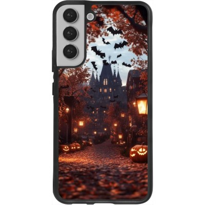 Coque Samsung Galaxy S22+ - Silicone rigide noir Halloween 2025 Haunted house